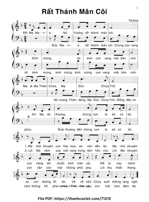 Rất Thánh Mân côi - Sr. Têrêsa - trang 1