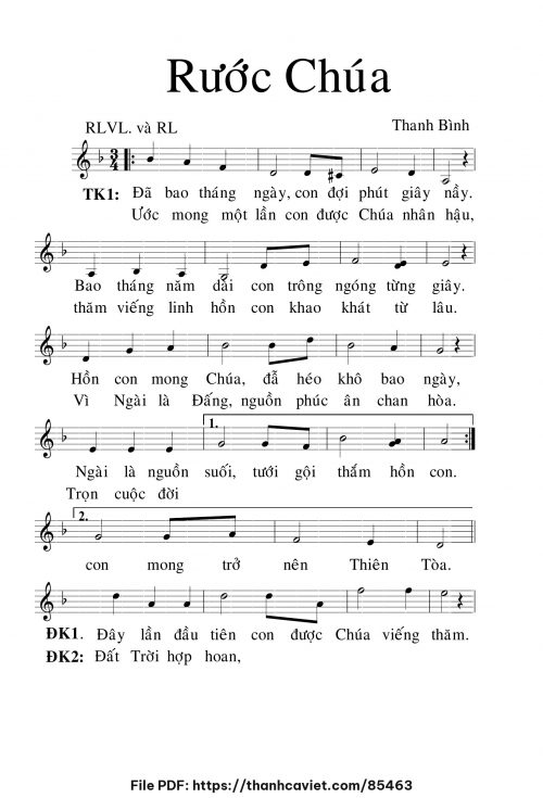 Rước Chúa - Lm. Thanh Bình - trang 1