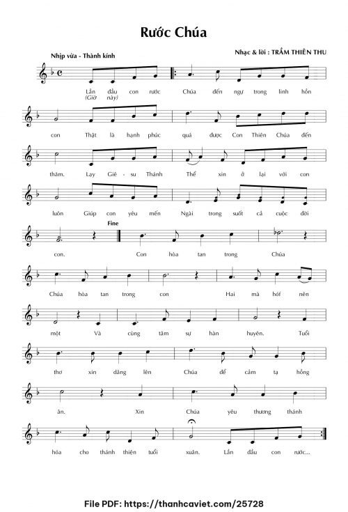 Rước Chúa - Trầm Thiên Thu - trang 1