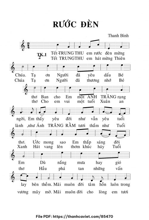 Rước đèn - Lm. Thanh Bình - trang 1