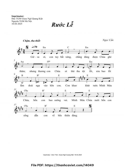 Rước Lễ - Ngọc Cẩn - trang 1