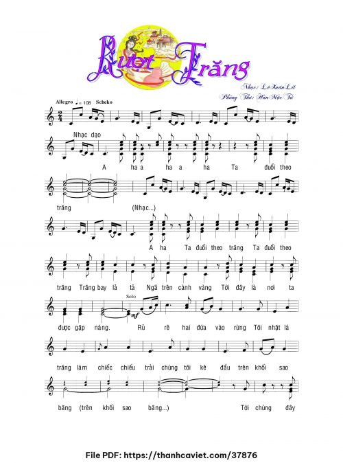 Rượt trăng - Lê Xuân Lít - Hàn Mặc Tử - trang 1