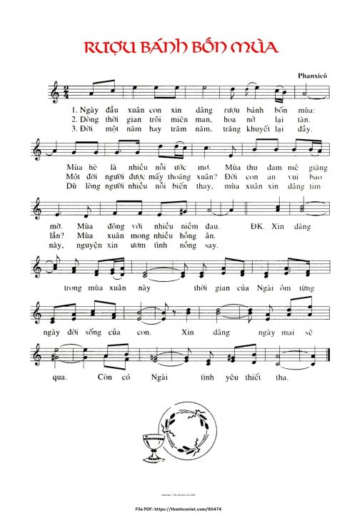 Rượu bánh bốn mùa - Phanxicô - trang 1