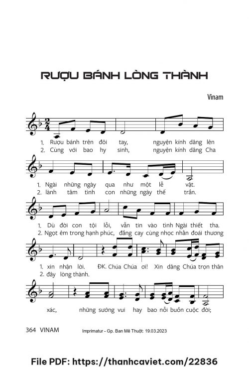 Rượu bánh lòng thành - Vinam - trang 1