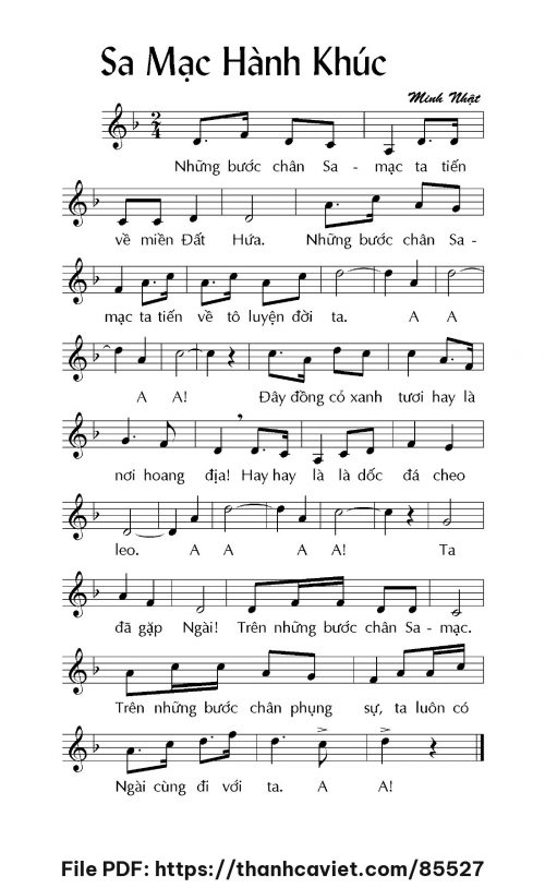Sa Mạc Hành Khúc - Minh Nhật - trang 1