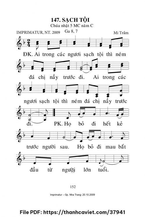Sạch tội [CN5 MCC] – - Lm. Mi Trầm - trang 1