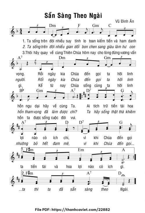 Sẵn sàng theo Ngài - Vũ Đình Ân - trang 1