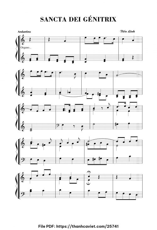 Sancta Dei Génitrix - Tiến Linh - trang 1