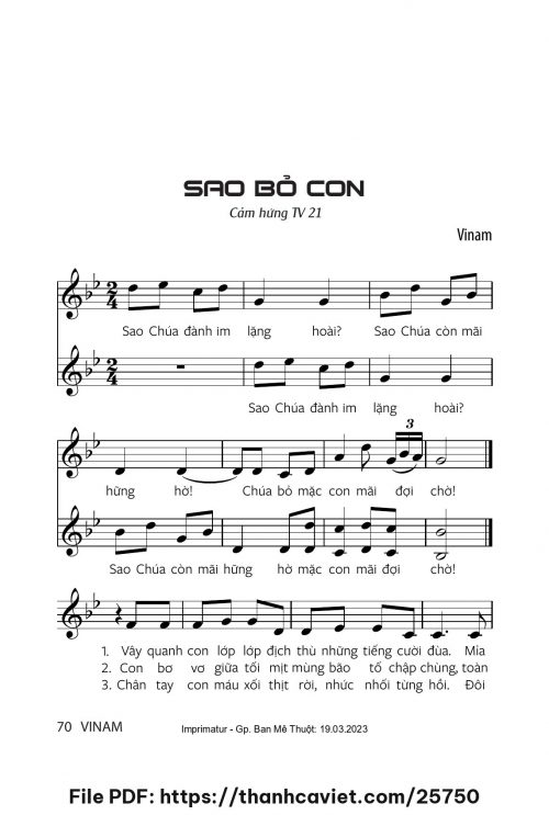 Sao bỏ con - Vinam - trang 1