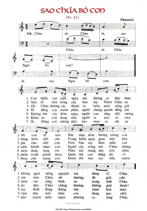 Sao Chúa bỏ con - Phanxicô - trang 1