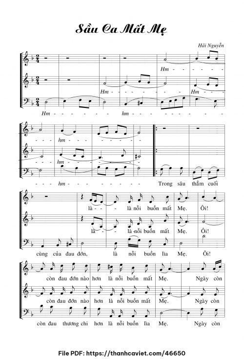 Sầu ca mất mẹ - Hải Nguyễn - trang 1