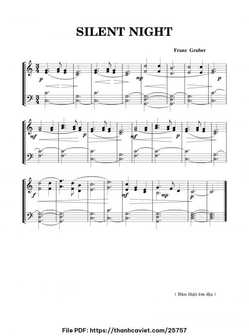 Silent night - Franz Schubert - trang 1