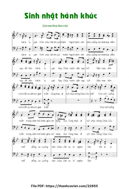 Sinh nhật hành khúc - Nhạc quốc tế - trang 1