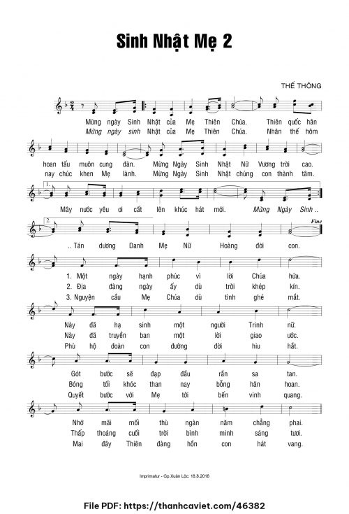 Sinh nhật Mẹ 2 - Thế Thông - trang 1