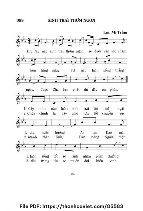 Sinh trái thơm ngon - Lm. Mi Trầm - trang 1