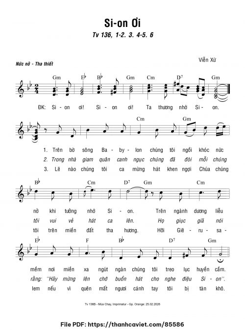 Sion ơi - Viễn Xứ - trang 1