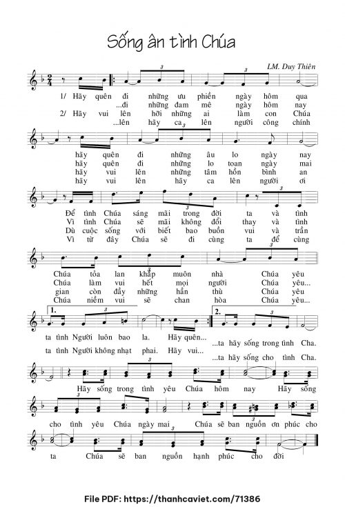 Sống ân tình - Lm. Duy Thiên - trang 1