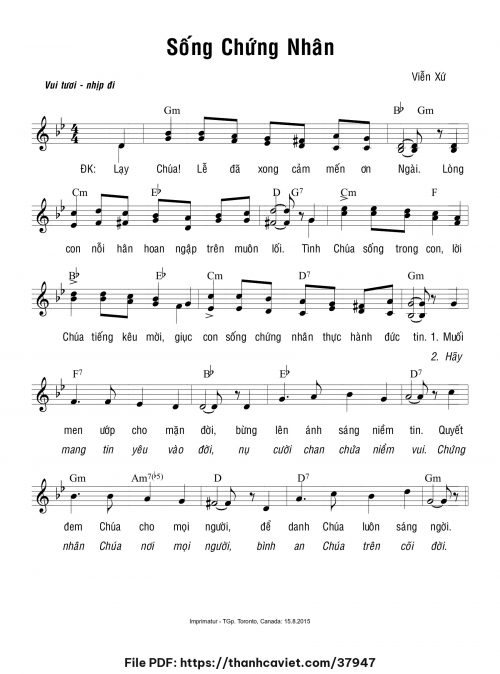 Sống chứng nhân - Viễn Xứ - trang 1