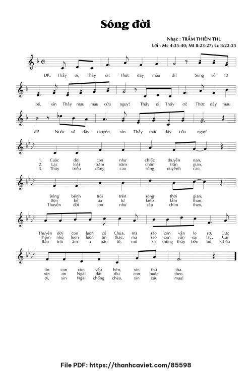 Sóng đời - Trầm Thiên Thu - trang 1
