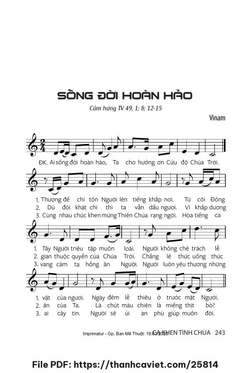 Sống đời hoàn hảo - Vinam - trang 1