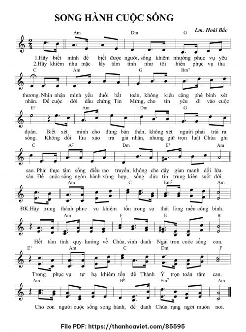 Song hành cuộc sống - Lm. Hoài Bắc, OP - trang 1