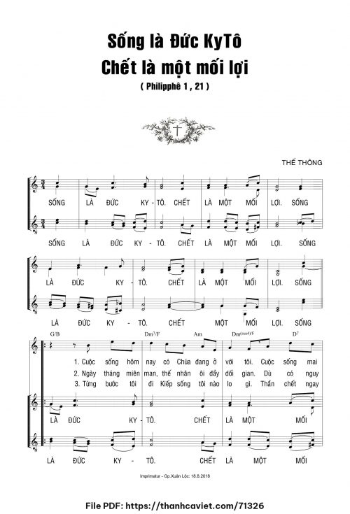 Sống là Đức Kitô - Thế Thông - trang 1