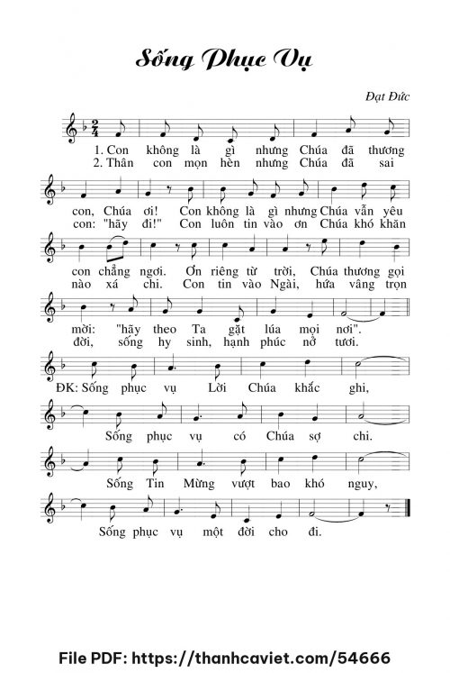 Sống phục vụ - Đạt Đức - trang 1