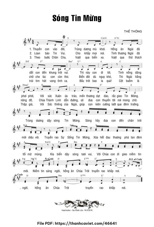 Sóng Tin mừng - Thế Thông - trang 1