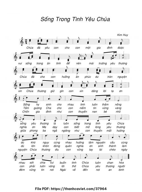 Sống trong tình yêu Chúa - Kim Huy - trang 1