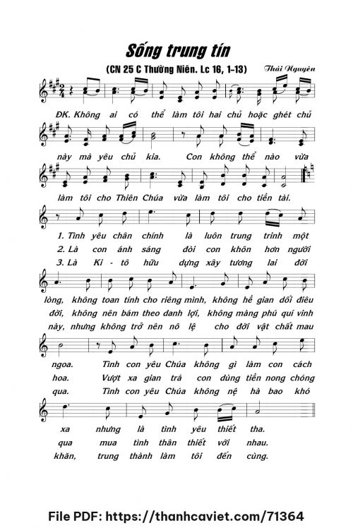 Sống trung tín - Lm. Thái Nguyên - trang 1