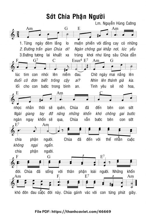 Sớt chia phận người - Lm. Nguyễn Hùng Cường - trang 1