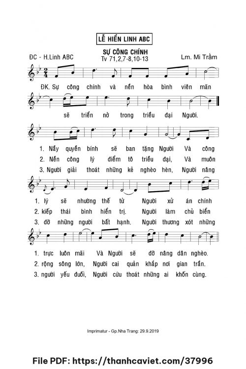 Sự công chính - Lm. Mi Trầm - trang 1