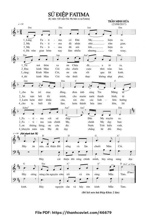 Sứ điệp Fatima - Trần Minh Hứa - trang 1