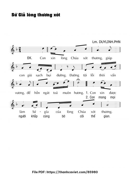 Sứ giả lòng thương xót - Lm. DUYLINH.PHN - trang 1