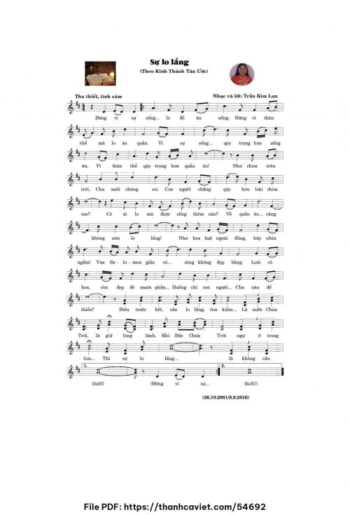 Sự lo lắng - Trần Kim Lan - trang 1