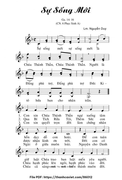 Sự sống mới - Lm. Nguyễn Duy - trang 1