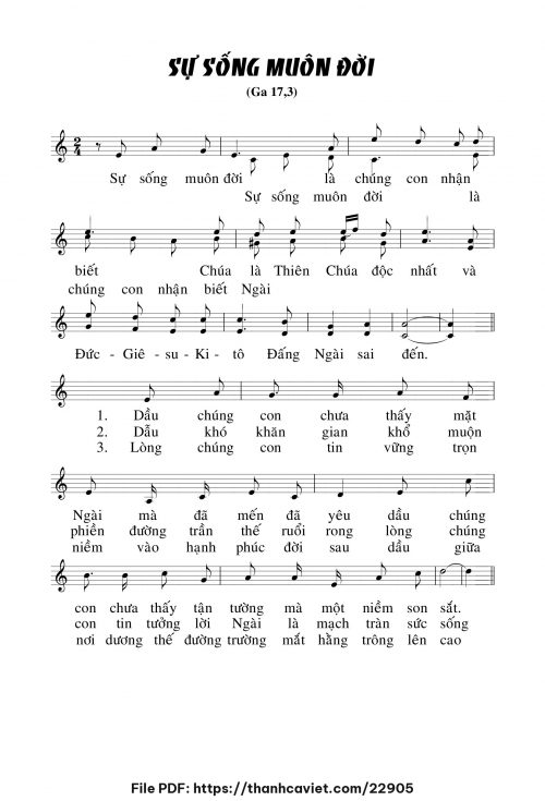 Sự sống muôn đời - Chưa biết - trang 1