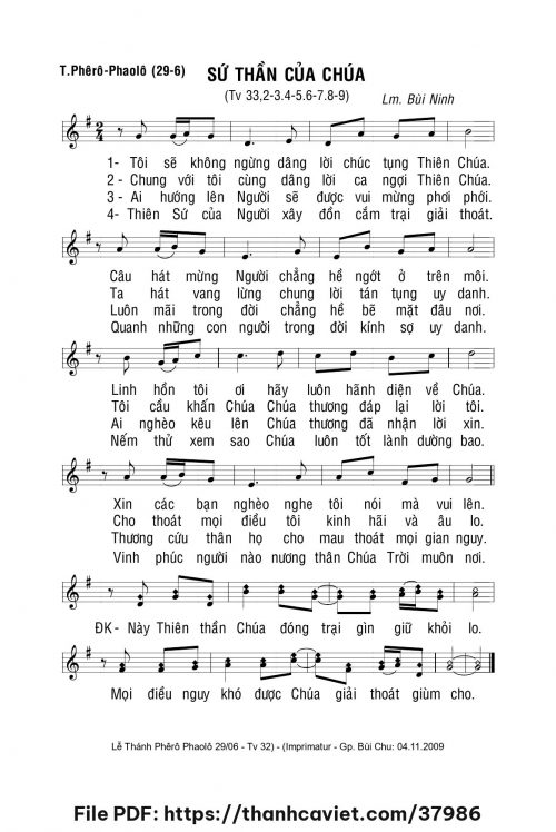 Sứ Thần của Chúa - Lm. Bùi Ninh - trang 1