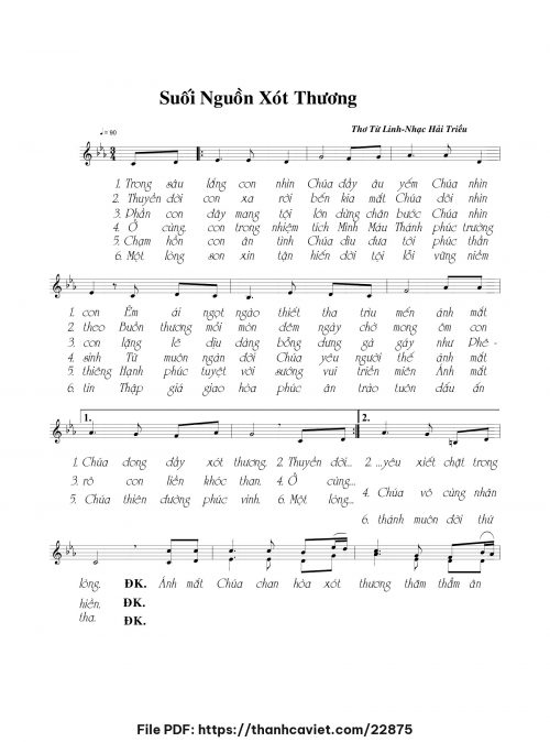 Suối nguồn xót thương - Hải Triều - Thơ: Từ Linh - trang 1
