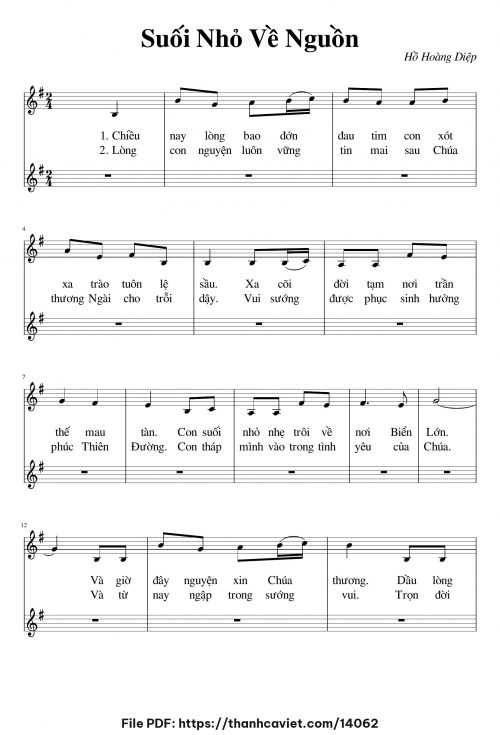 Suối nhỏ về nguồn - Lm. Hồ Hoàng Diệp - trang 1