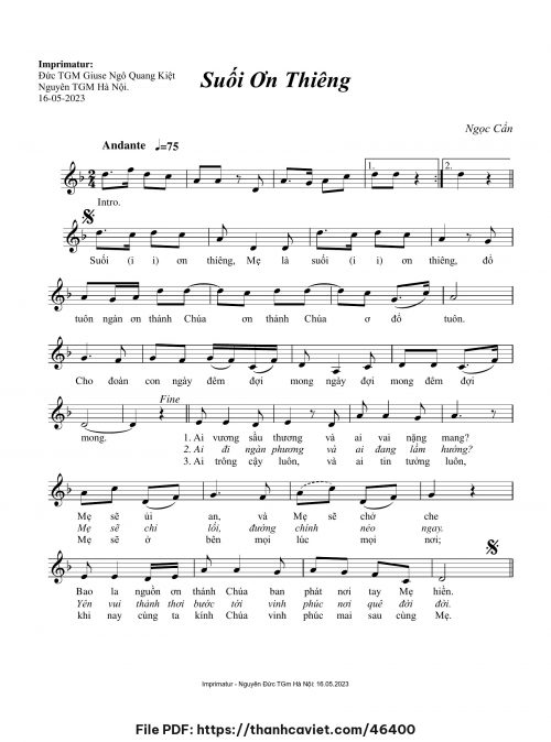 Suối ơn thiêng - Ngọc Cẩn - trang 1