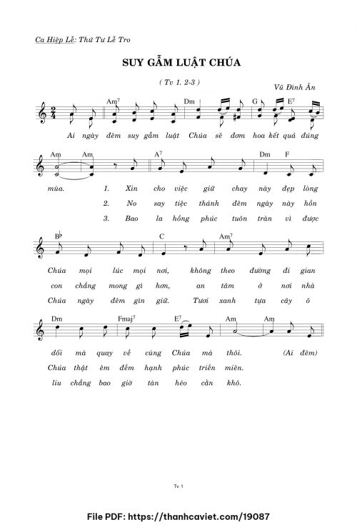 Suy gẫm luật Chúa - Vũ Đình Ân - trang 1