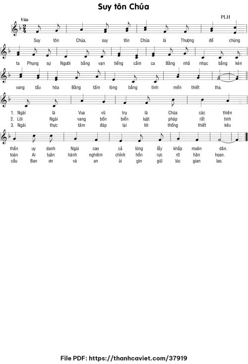 Suy tôn Chúa - Lm. Phạm Liên Hùng - trang 1