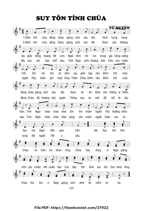 Suy tôn tình Chúa - Lm. Từ Duyên - trang 1