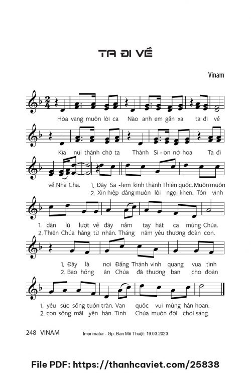 Ta đi về - Vinam - trang 1