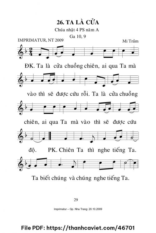 Ta là cửa [CN4 PSA] – - Lm. Mi Trầm - trang 1