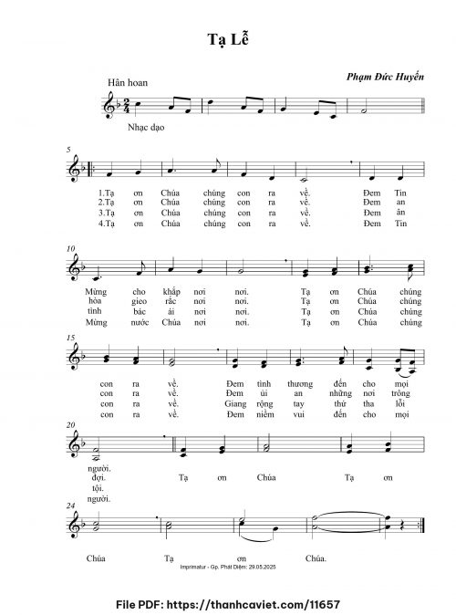 Tạ Lễ - Phạm Đức Huyến - trang 1
