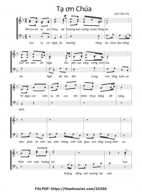 Tạ ơn Chúa - Linh Trần Thy - trang 1