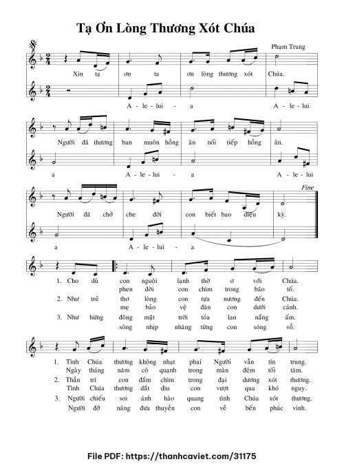 Tạ ơn lòng thương xót Chúa - Phạm Trung - trang 1