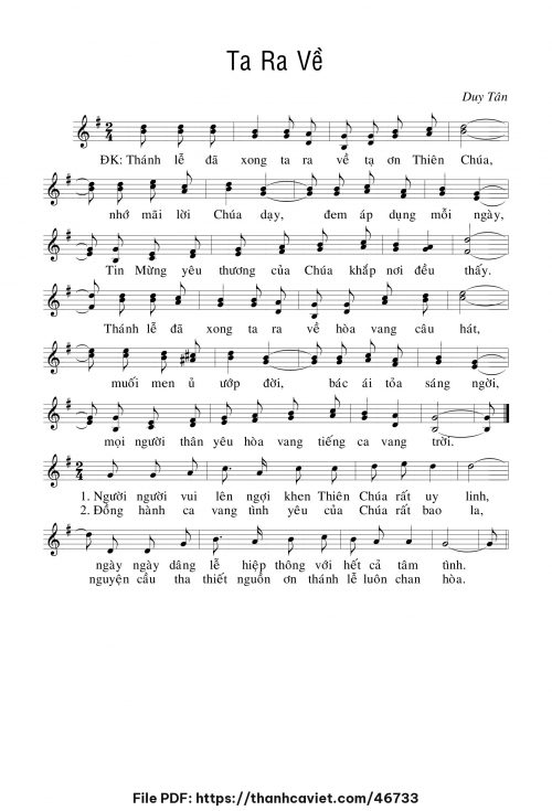 Ta ra về - Duy Tân - trang 1